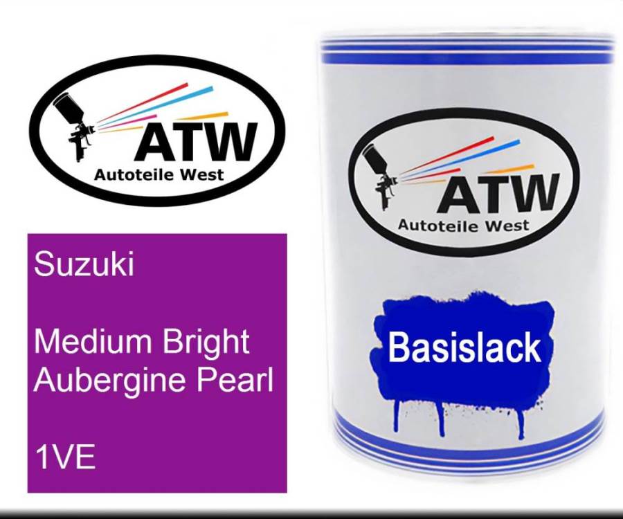 Suzuki, Medium Bright Aubergine Pearl, 1VE: 500ml Lackdose, von ATW Autoteile West.